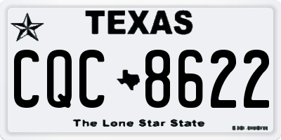 TX license plate CQC8622