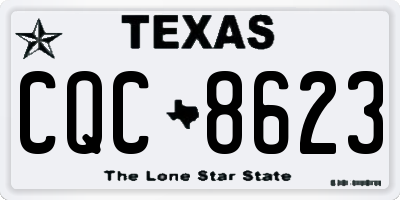 TX license plate CQC8623