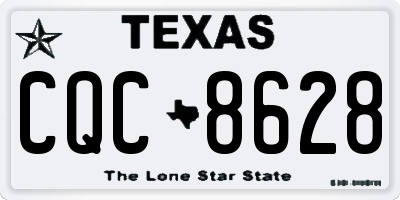 TX license plate CQC8628