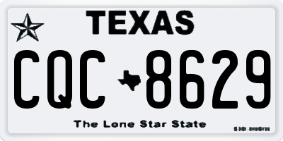 TX license plate CQC8629