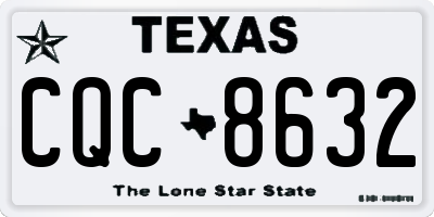TX license plate CQC8632