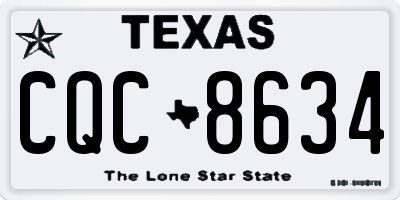 TX license plate CQC8634