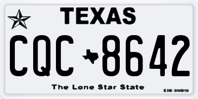 TX license plate CQC8642
