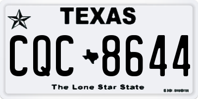 TX license plate CQC8644