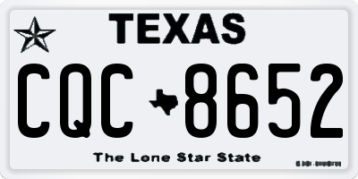 TX license plate CQC8652