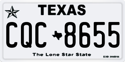 TX license plate CQC8655