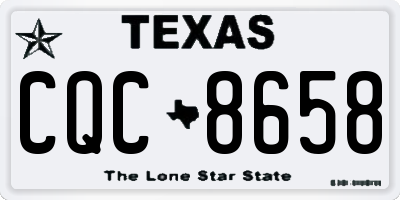 TX license plate CQC8658