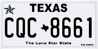 TX license plate CQC8661