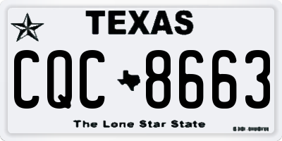 TX license plate CQC8663