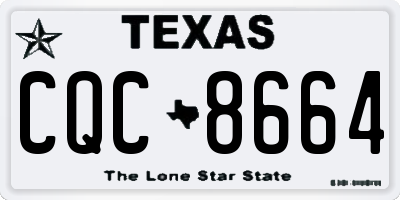 TX license plate CQC8664