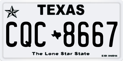 TX license plate CQC8667