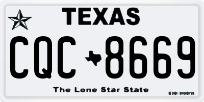 TX license plate CQC8669