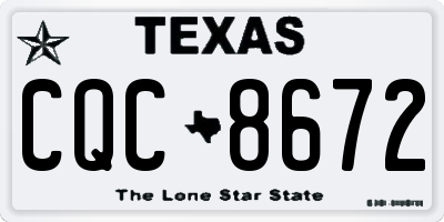 TX license plate CQC8672