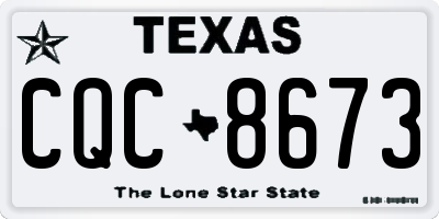 TX license plate CQC8673