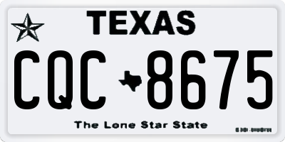 TX license plate CQC8675