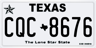 TX license plate CQC8676