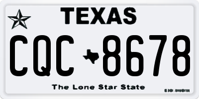 TX license plate CQC8678