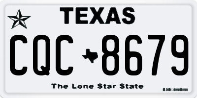 TX license plate CQC8679