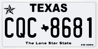 TX license plate CQC8681