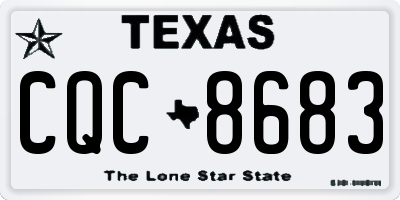 TX license plate CQC8683