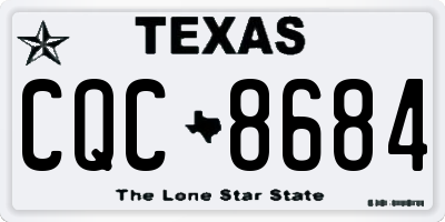 TX license plate CQC8684