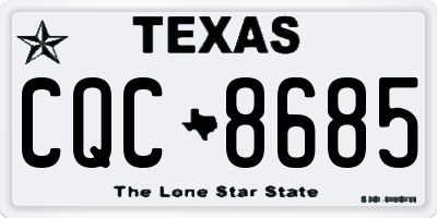 TX license plate CQC8685