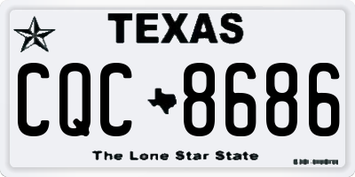 TX license plate CQC8686