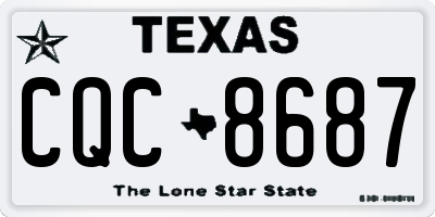 TX license plate CQC8687