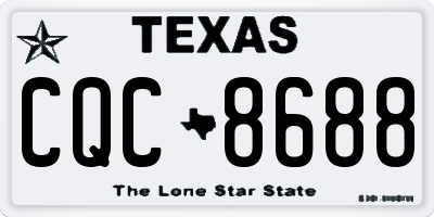 TX license plate CQC8688