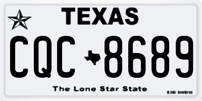 TX license plate CQC8689