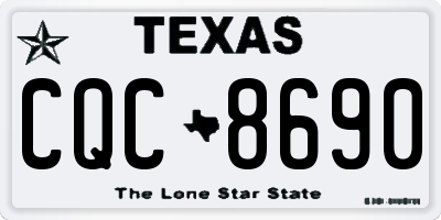 TX license plate CQC8690