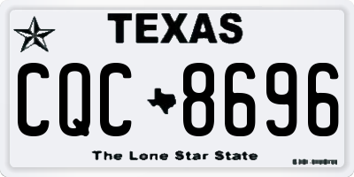 TX license plate CQC8696