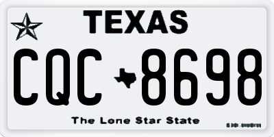 TX license plate CQC8698