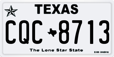 TX license plate CQC8713