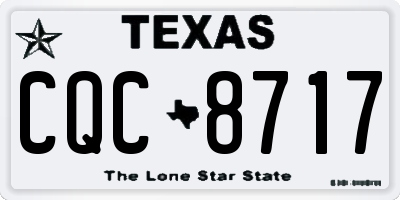 TX license plate CQC8717