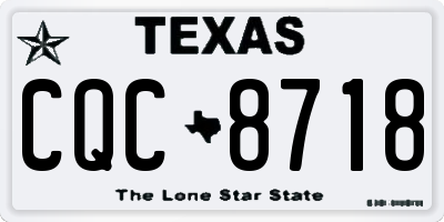 TX license plate CQC8718