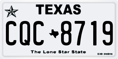 TX license plate CQC8719