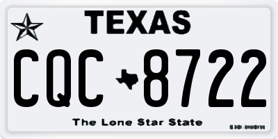 TX license plate CQC8722