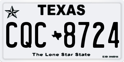 TX license plate CQC8724