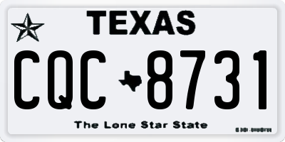 TX license plate CQC8731