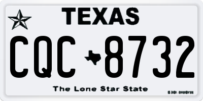 TX license plate CQC8732