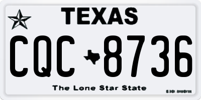 TX license plate CQC8736