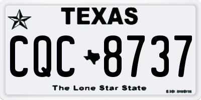 TX license plate CQC8737