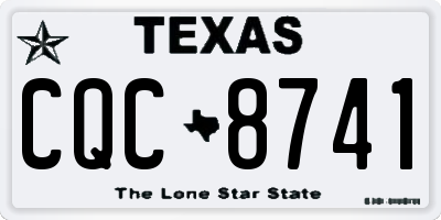 TX license plate CQC8741