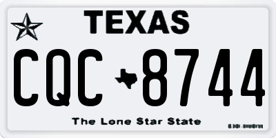 TX license plate CQC8744