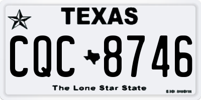 TX license plate CQC8746