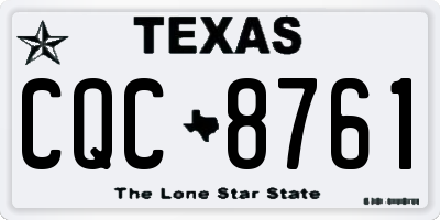 TX license plate CQC8761