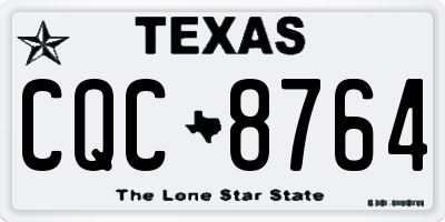 TX license plate CQC8764