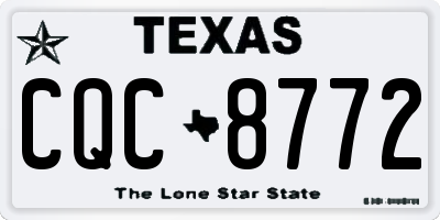 TX license plate CQC8772