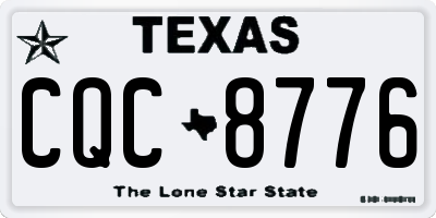 TX license plate CQC8776